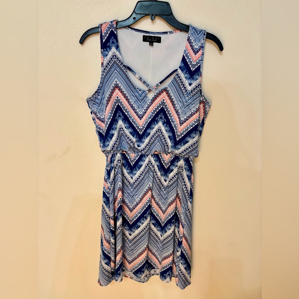 Trixxi Blue and orange Midi Dress